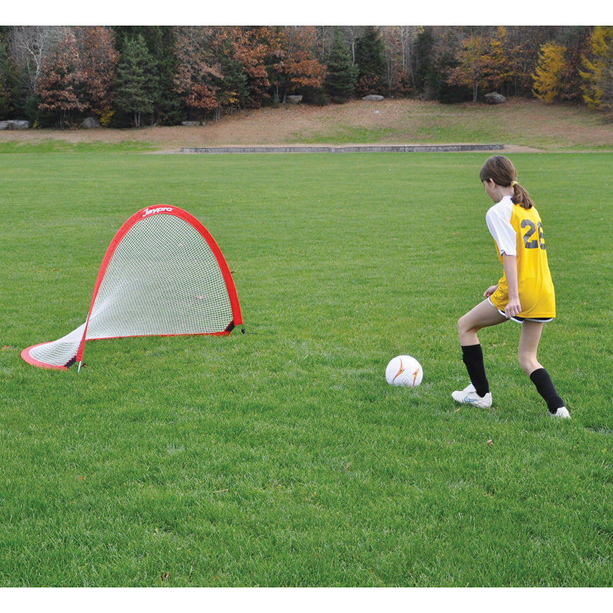 JayPro Sports Soccer Pop-Up Trainers with Bag (4 ft.W x 2-1/2 ft.H x 2-1/2 ft.D) (Red)