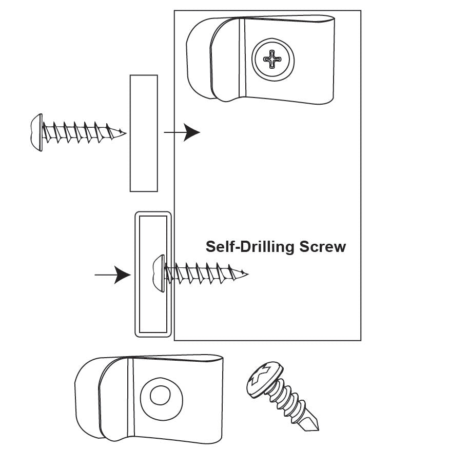 JayPro Sports Net Clips (Steel) with Self Drilling Screws (Set of 70)