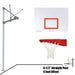 JayPro Sports Basketball System - Straight Post (4-1/2 in. Pole with 4 ft. Offset) - 60 in. Steel Backboard - Playground Goal