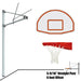 JayPro Sports Basketball System - Straight Post (5-9/16 in. Pole with 6 ft. Offset) - 54 in. Aluminum Fan Backboard - Playground Goal