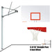 JayPro Sports Basketball System - Straight Post (5-9/16 in. Pole with 6 ft. Offset) - 72 in. Steel Backboard - Playground Goal