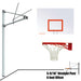 JayPro Sports Basketball System - Straight Post (5-9/16 in. Pole with 6 ft. Offset) - 60 in. Steel Backboard - Double Rim