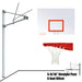 JayPro Sports Basketball System - Straight Post (5-9/16 in. Pole with 6 ft. Offset) - 60 in. Steel Backboard - Playground Goal