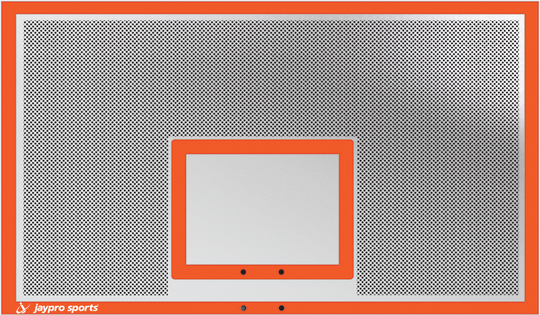 996-PERF-FR - Basketball System - Gooseneck (4-1/2 in. Pole with 4 ft. Offset) - 72 in. Perforated Steel Board - Flex Rim Goal - Image 2