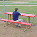 JayPro Sports Scorer Table (Outdoor) with Bench - 7-1/2 ft. - Portable  (Powder Coated)