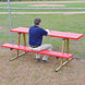 JayPro Sports Scorer Table (Outdoor) with Bench - 7-1/2 ft. - Portable  (Powder Coated)