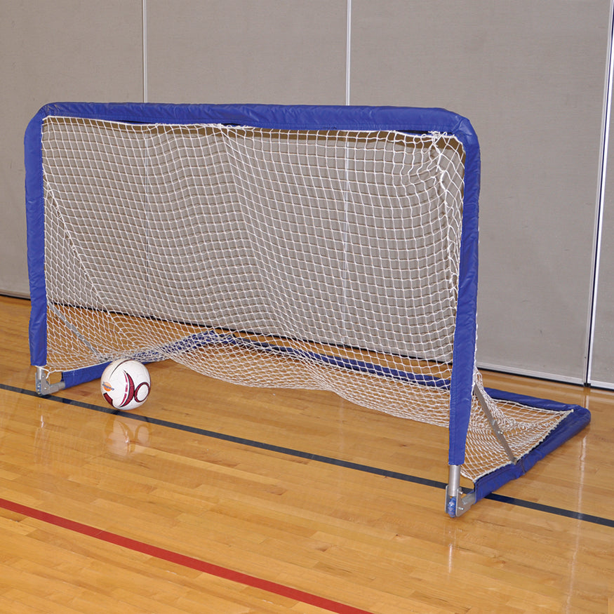 JayPro Sports Replacement Net - Soccer Training Goal  - Large - Goal Runner  (4 ft.H x 6 ft.W) (White with Blue Sleeve)