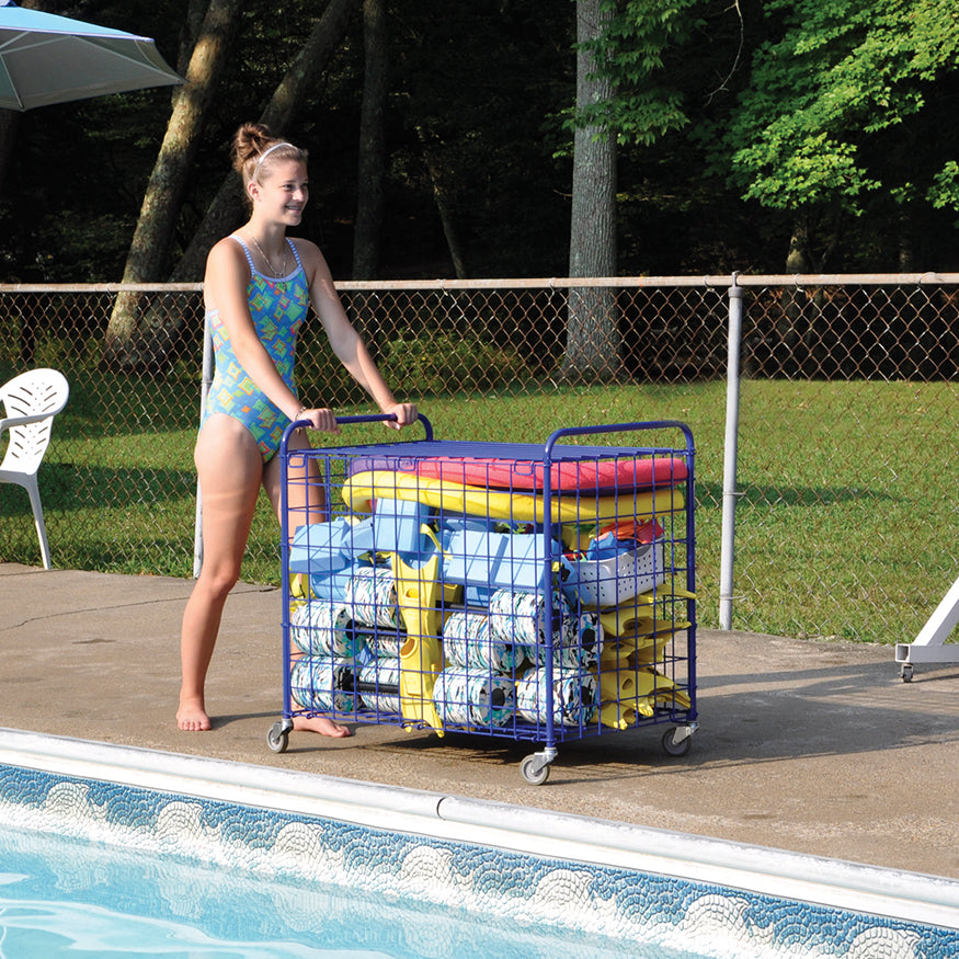 JayPro Sports Ball Cart - The Original ToteMaster  (25 Ball) (Royal Blue)