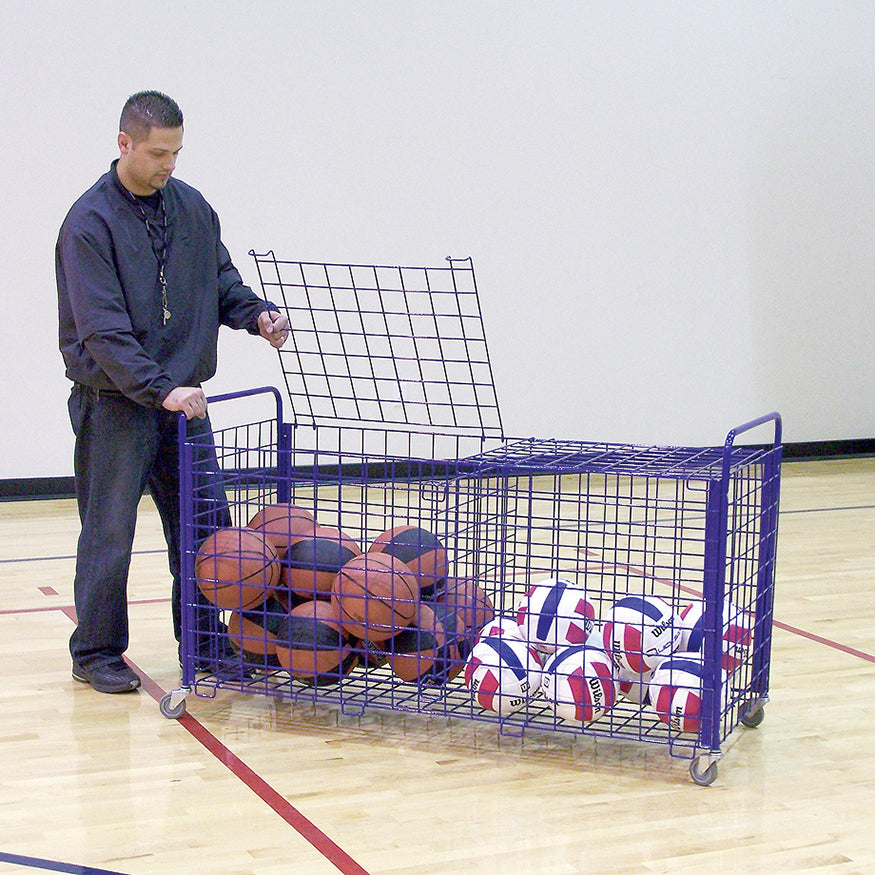 JayPro Sports Ball Cart - ToteMaster  Plus (35 Ball) (Blue)