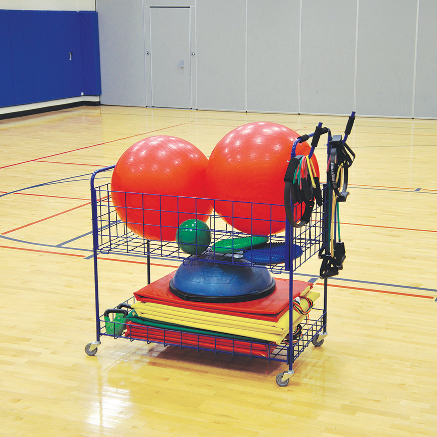 JayPro Sports Ball Cart - ToteMaster  Open Top (33 Ball) (Blue)