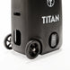 Black portable speaker with 'TITAN' branding on a white background