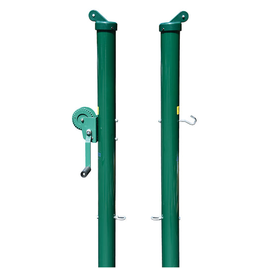 JayPro Sports Tennis Posts - (3-1/2 in. Post) (Outdoor) - Heavy-Duty Upright (Round) (Green)