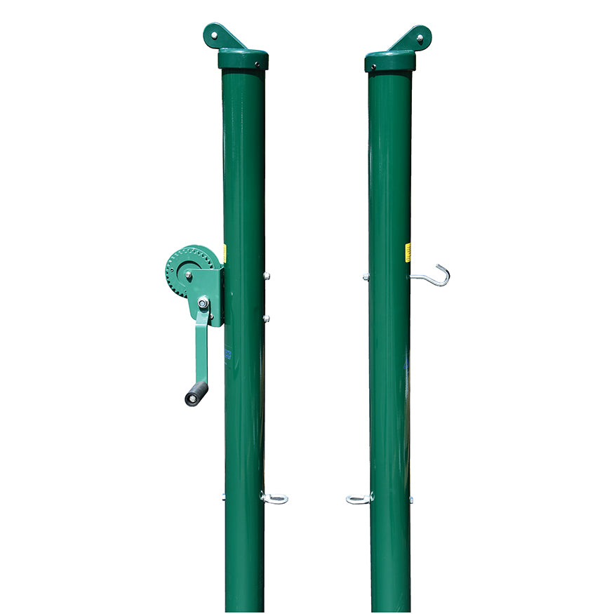 JayPro Sports Tennis Posts - (3-1/2 in. Post) (Outdoor) - Heavy-Duty Upright (Round) (Green)