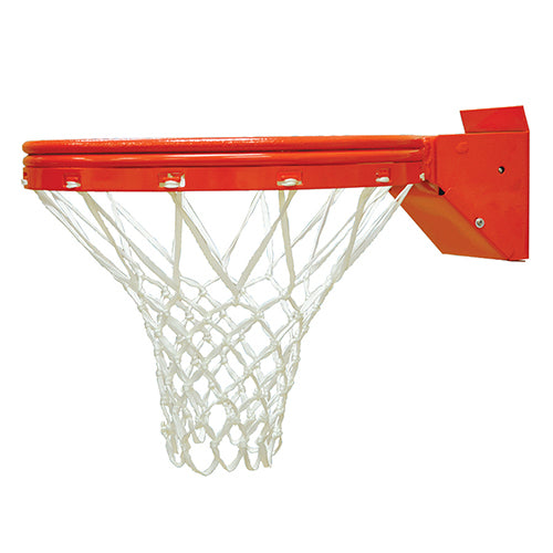 JayPro Sports Basketball System - Straight Post (4-1/2 in. Pole with 4 ft. Offset) - 72 in.  Perforated Steel Backboard - Playground Breakaway Goal