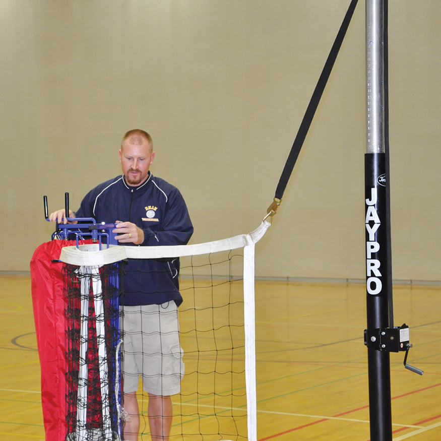 JayPro Sports Volleyball Net Storage Rack - Net Keeper - Double Net