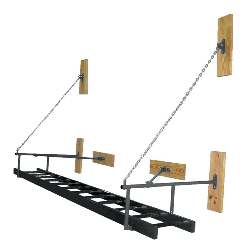 JayPro Sports Gym Ladder - Horizontal - Wall-Mounted (Black)